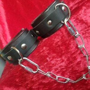Handcrafted leather lockable Cuffs